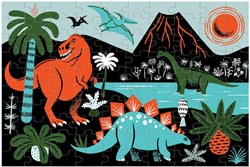 Mudpuppy Dinosaurier Glow in the Dark Puzzle - Bunte Kinderpuzzle