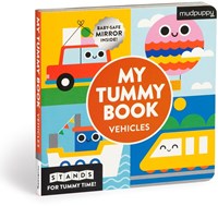 Mudpuppy Babybuch Fahrzeuge - Tummy Time Spielbuch mit Spiegel
