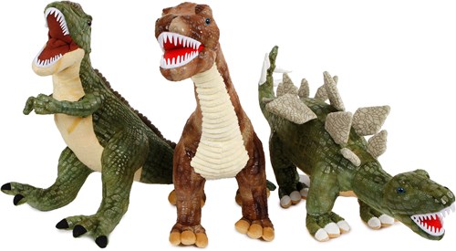 DinoWorld Dinosaurier Kuscheltier Plüschspielzeug mit Plastiktatzen 62-73cm-2