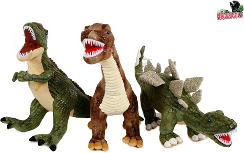 DinoWorld Dinosaurier Kuscheltier Plüschspielzeug mit Plastiktatzen 62-73cm