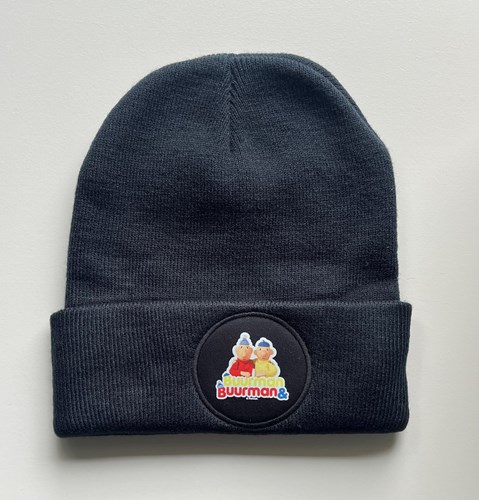 Buurman en Buurman Beanie Mütze blau mit Logo - warme Wintermütze-2