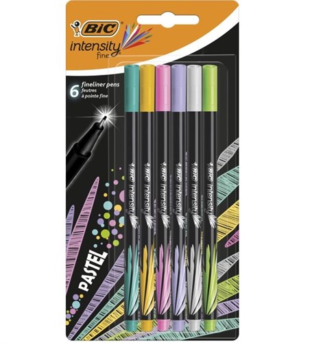 BIC Fineliner Pastell - Intensity Filzstifte 6 Stück für Kinder-2