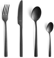 Amefa Besteckset Manille Vintage Schwarz 16-teilig - modernes Chromstahl
