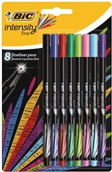 BIC Fineliner Set - Intensity Filzstifte 8 Farben zum Zeichnen
