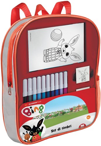 Multiprint Bing Rucksack Stempelset mit Filzstiften und Stickern