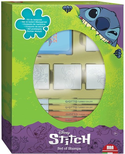 Multiprint Stempelset Stitch mit 4 Holzstempeln und Filzstiften