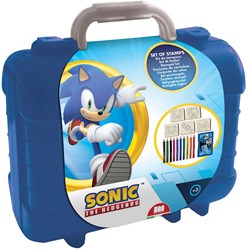 Multiprint Sonic Stempel- und Malkoffer Reiseset für Kinder