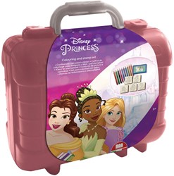 Multiprint Disney Prinzessin Bastelkoffer Reise Stempel Malset rosa