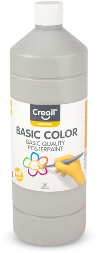Creall Plakatfarbe grau - Schulmalfarbe 1 Liter für Kinder