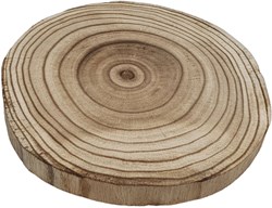 Playwood Deko Baumscheibe Holz gebrannt - Paulownia Ø 20cm natur