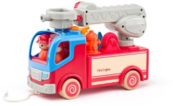 Woody Feuerwehrwagen groß - Holzspielzeug mit Licht und Sound