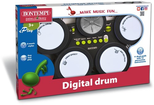 Bontempi digitale Trommel elektronisches Spielzeug mit LED und Musikstilen-2