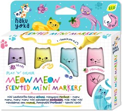 Haku Yoka Filzstift Set - Mini Markers Meow Meow Multicolor