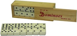Twisk Domino Spiel groß in Holzkiste - klassisches Denkspiel
