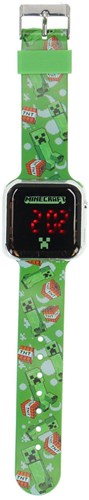 Accutime Minecraft Kinderuhr LED Digital Touchscreen grün-2