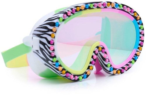 Bling2O Schwimmmaske - Zebra Silikon UV-Schutz Kinder Schwimmbrille