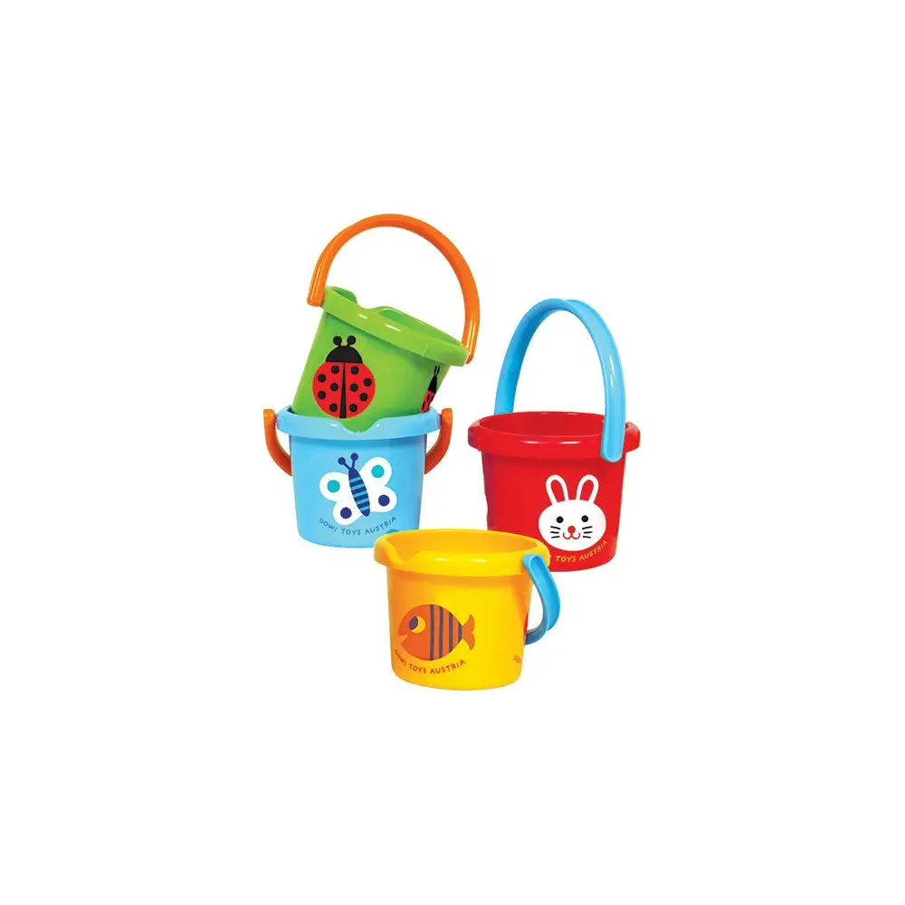 Gowi Spielzeug Strand-Eimer Tiermotiv 14cm - Sandkasten Strand