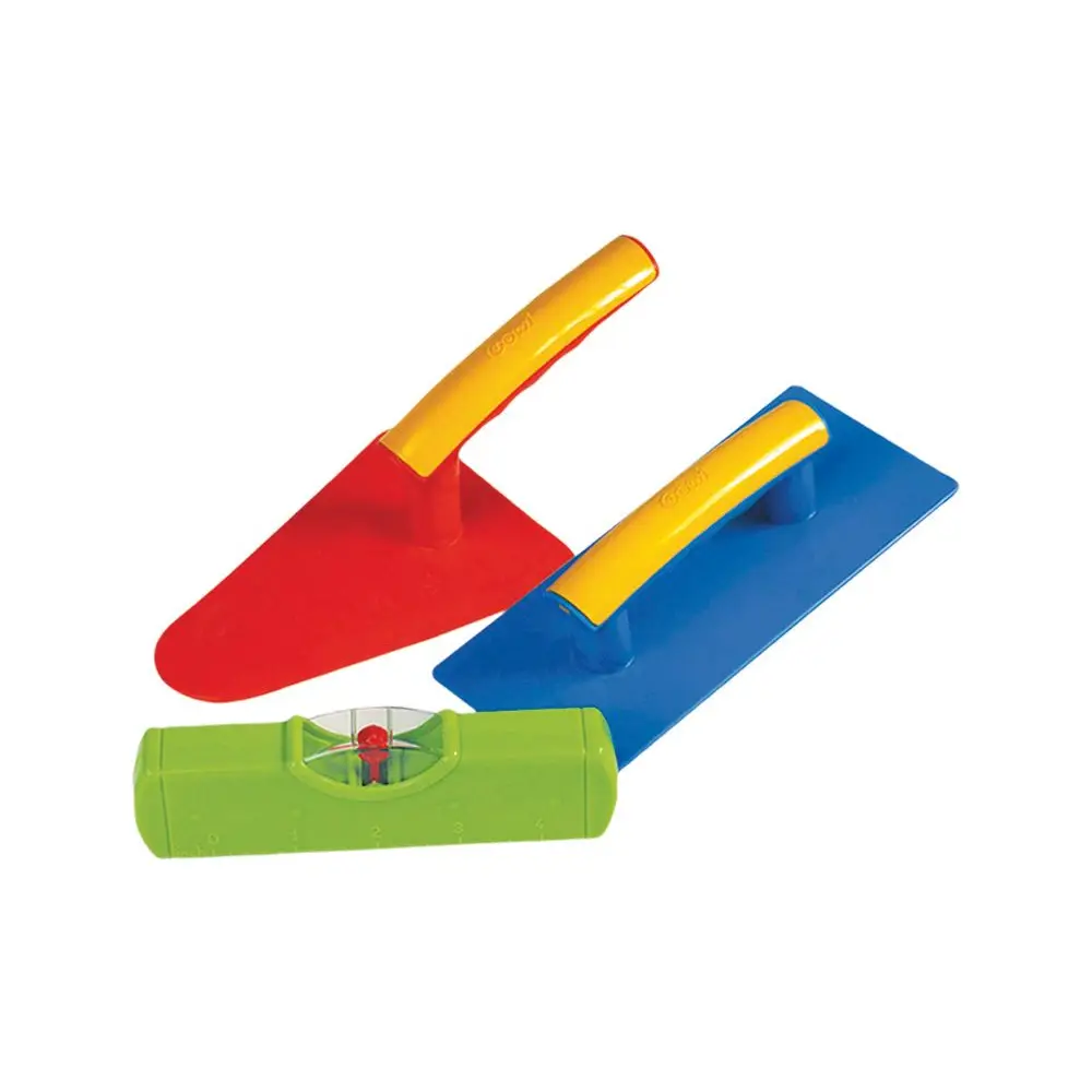 Gowi Bauspielzeug Maurergarnitur 3-teilig mit Wasserwaage