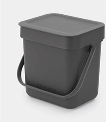 Brabantia Abfallbehälter Küche Sort & Go 3L grau kompakt Mülltrennung