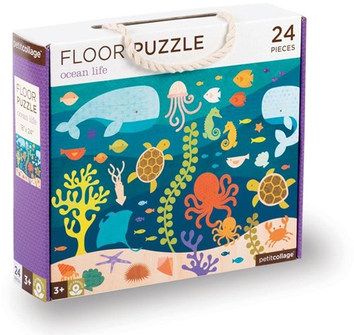 Petit Collage Bodenpuzzle Ozeanleben - Lernspielzeug für Kinder-2