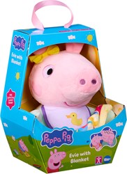 Chillfactor Peppa Pig Kuscheltier Evie mit Decke - Plüschspielzeug