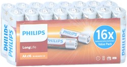AA Batterien Philips Longlife Vorteilspack 16 Stück energiesparend