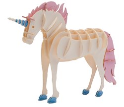 Fridolin 3D Papier Bastelset Einhorn - kreatives Spielzeug