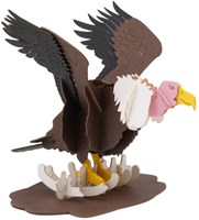 Fridolin 3D Papiermodell - Lernspielzeug Geier Karton Bastelset