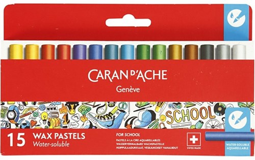 Caran d'Ache Wachsmalstifte Junior Set 15 Stück Malen Kinder Kreativ-2