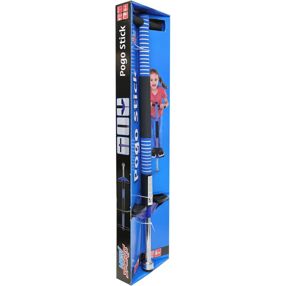 New Sports Pogo Stick blau schwarz - Hüpfstab für Kinder 95cm