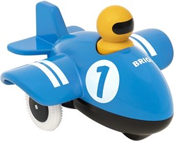Brio Push & Go Flugzeug - buntes Holzspielzeug Flugzeug für Kleinkinder