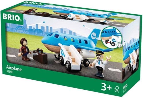 Brio Flugzeug Boarding Set Spielzeugflugzeug mit Passagieren und Treppe-2