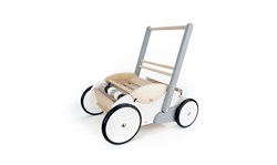 Bajo Holz Baby Lauflernwagen - grau mit Aufbewahrungsfach