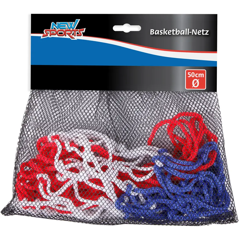 New Sports Basketballnetz bunt Kunststoff 50cm für Basketballkorb
