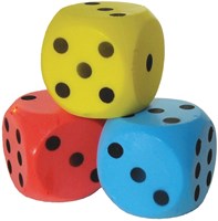 Twisk Schaumstoffwürfel blau 16 cm - großes Würfelspiel Spielzeug