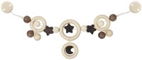 Heimess Kinderwagenkette Holz Mond und Sterne mit Clips 40 cm