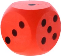 Großer weicher Schaumstoffwürfel rot 16cm Würfelspiel Zubehör