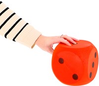 Großer weicher Schaumstoffwürfel rot 16cm Würfelspiel Zubehör-3