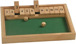 HOT Games Shut the box Würfelspiel 12 cy.31x23x3cm.