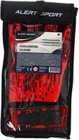 Alert Torwarthandschuhe Fußball mit Handgelenkschutz Größe M Latex PU