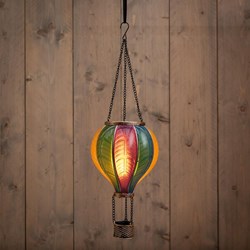 Anna's Collection Solar Gartenbeleuchtung Heißluftballon Multicolor Flammeneffekt 45cm