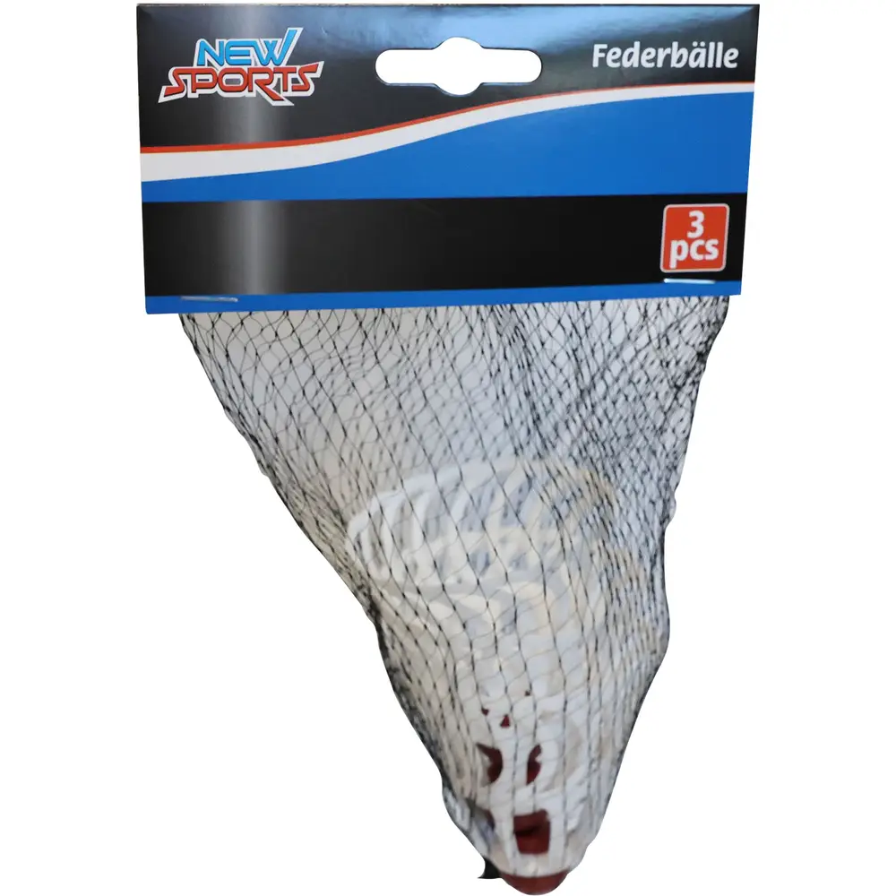 New Sports Badminton Set Aerorecord Federbälle 3 Stück Kunststoff