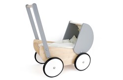 Bajo Holz Puppenwagen nachhaltiges Spielzeug grau