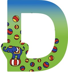 Heimess Holzbuchstabe D Spielzeug Dekoration Set 6 Stück