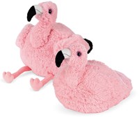 Noxxiez Fußwärmer Flamingo - Plüsch rosa Fußsack Kissen Spielzeug-2