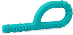 ARK Therapeutic Beißspielzeug sensorisches Kauspielzeug XT Medium Teal Grabber-kauwtool met 3 texturen, ook geschikt voor eettherapie en sensorische opbouw.