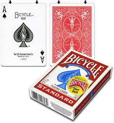 Bicycle Zauberkarte rot - Magic Card Short Deck für Kinder