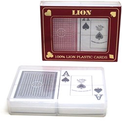 HOT Poker Spielkarten-Set mit Index 100% Kunststoff - HOT Sports + Toys