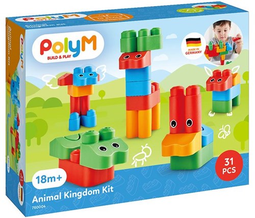 PolyM Bausteine Animal Kingdom Kit - bunte Tier-Bauset für Kinder-2