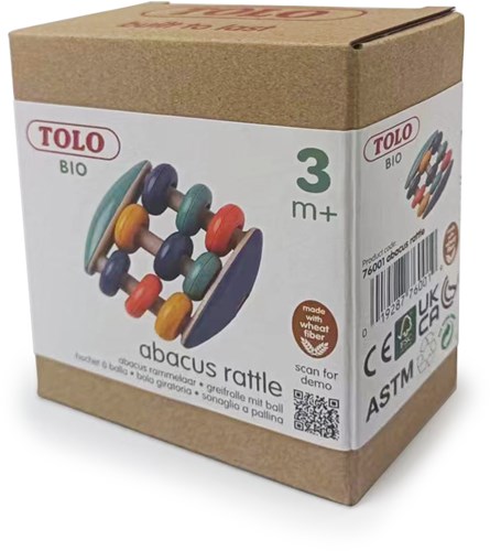 Tolo Bio Abakus Rassel - nachhaltiges Lernspielzeug für Babys aus Biokunststoff-3